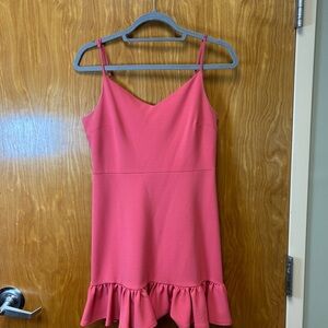 Chic Pink Spaghetti Strap Dress